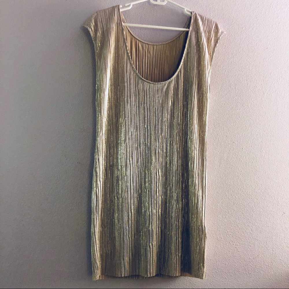 Silver Gold shift dress